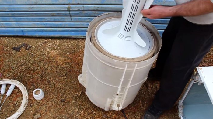 Электрогенератор  гидротурбина из старой стиральной машины