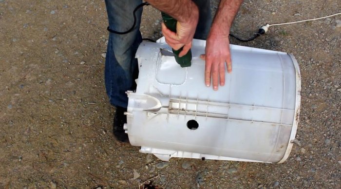 Электрогенератор  гидротурбина из старой стиральной машины