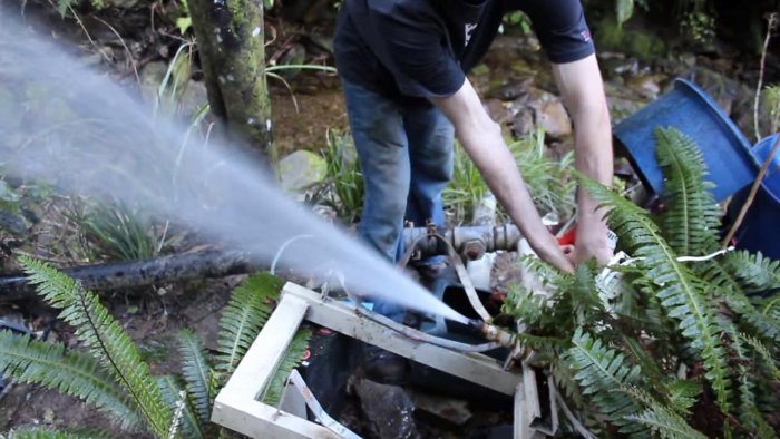 Электрогенератор  гидротурбина из старой стиральной машины