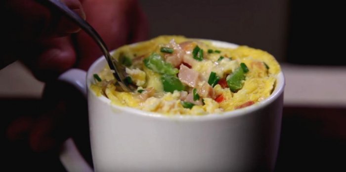 Как приготовить омлет в кружке