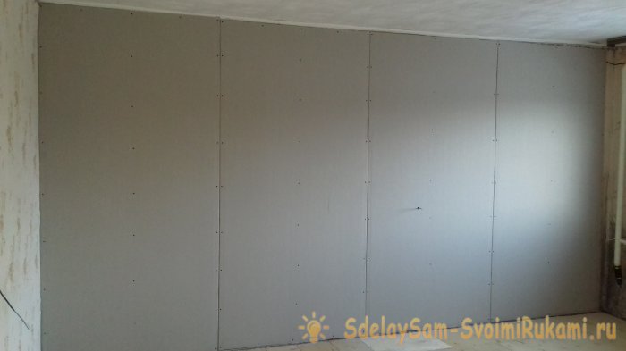 Обшивка стен гипсокартоном