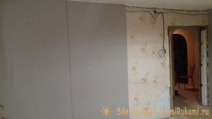 Обшивка стен гипсокартоном