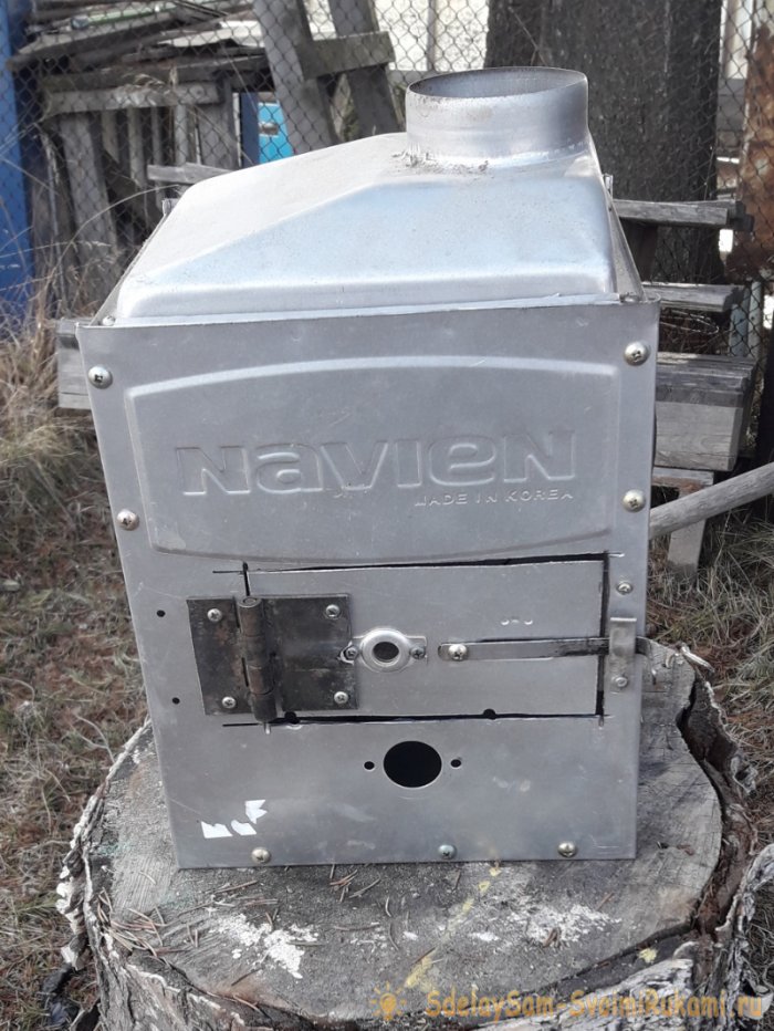 Мини печь из настенного газового котла