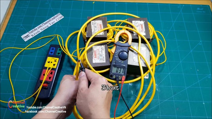 Сварочный аппарат из четырех микроволновок