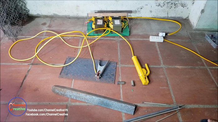 Сварочный аппарат из четырех микроволновок