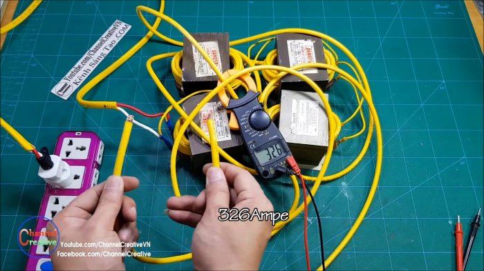 Сварочный аппарат из четырех микроволновок