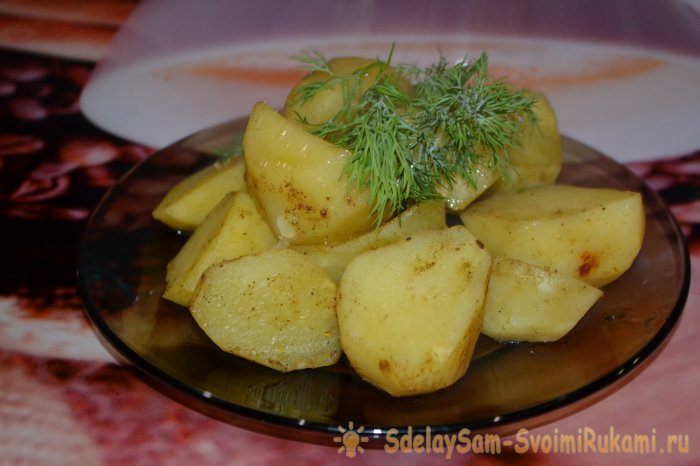 Быстрый картофель в микроволновке