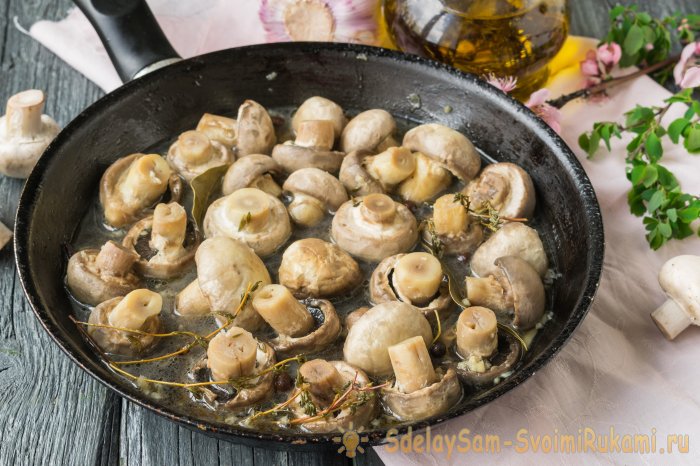 Быстрые маринованные шампиньоны за 1 сутки