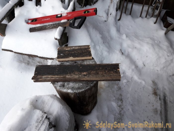 Деревянная лопата для снега своими руками