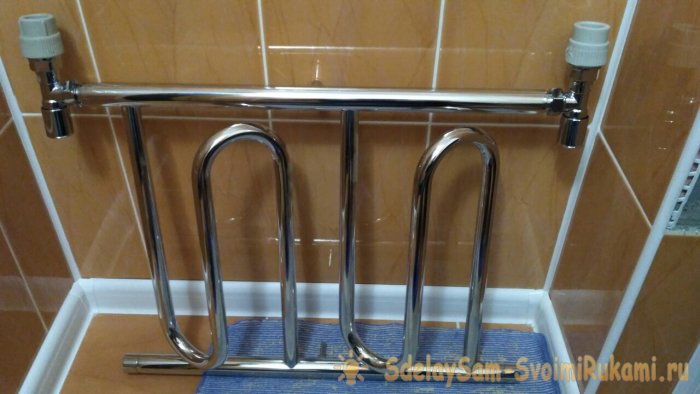 Установка полотенцесушителя своими руками
