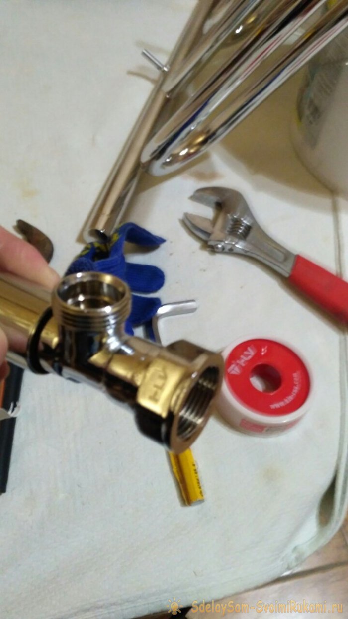 Установка полотенцесушителя своими руками