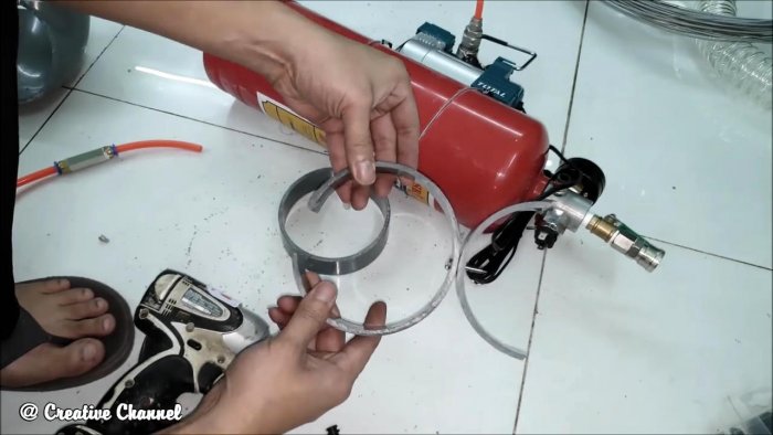Как из огнетушителя сделать ресивер для компрессора 12 В
