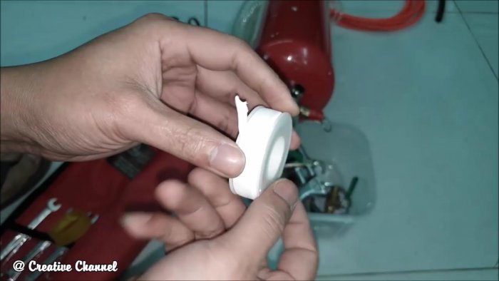 Как из огнетушителя сделать ресивер для компрессора 12 В