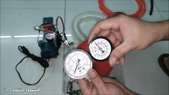 Как из огнетушителя сделать ресивер для компрессора 12 В
