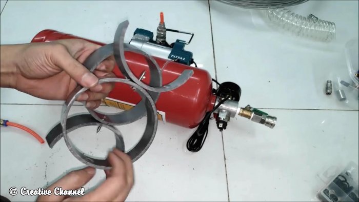 Как из огнетушителя сделать ресивер для компрессора 12 В