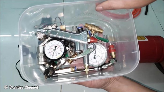 Как из огнетушителя сделать ресивер для компрессора 12 В