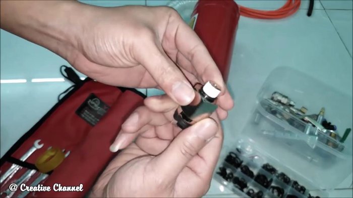 Как из огнетушителя сделать ресивер для компрессора 12 В