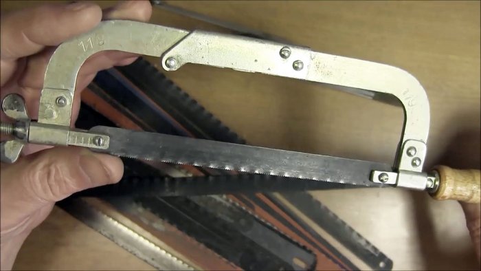 Способ укорочения ножовочного полотна по металлу