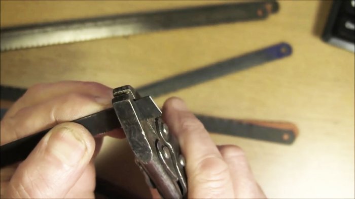 Способ укорочения ножовочного полотна по металлу