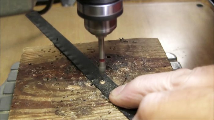 Способ укорочения ножовочного полотна по металлу