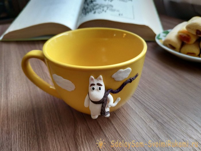 Декор кружки полимерной глиной