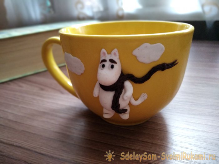 Декор кружки полимерной глиной
