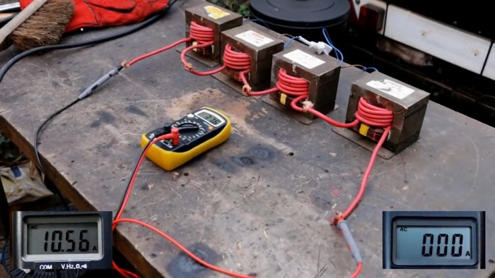 Сварочный аппарат на 200 А из микроволновок