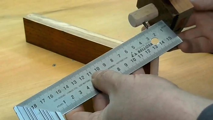 Изготовление гнезда под шип при помощи сверлильного станка