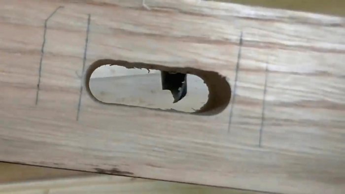 Изготовление гнезда под шип при помощи сверлильного станка