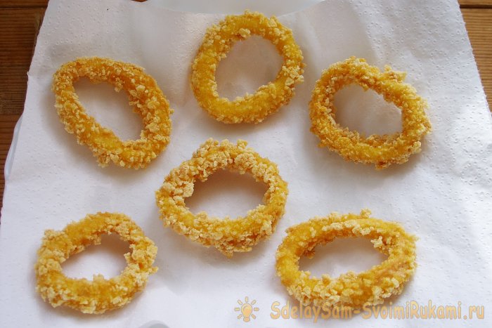 Кольца кальмара в панировке