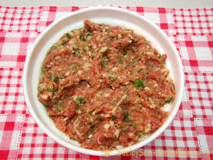 Люля-кебаб из свинины на сковороде