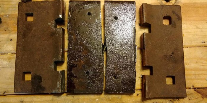 Заклепочный блок из рельсовой подкладки