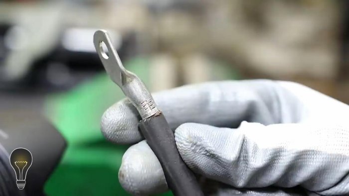 Как обжать наконечник с помощью гайки