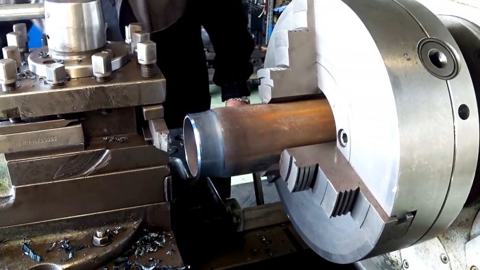 Как уменьшить диаметр стальной трубы трением