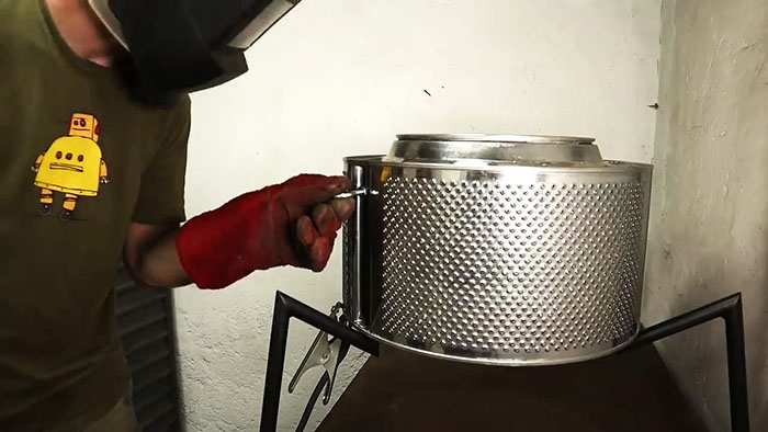 Как сделать супергриль из барабана негодной стиралки