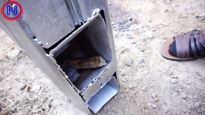 Переносная чудо печь из старой канистры своими руками