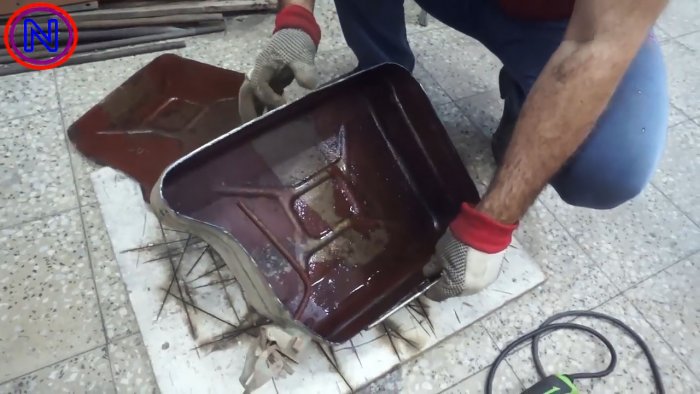 Переносная чудо печь из старой канистры своими руками