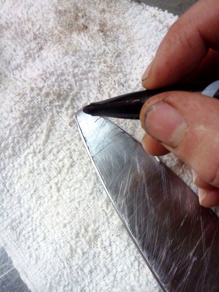 Как отремонтировать кухонный нож с отломанным носиком острием
