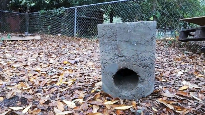 Ракетная печь из бетона своими руками