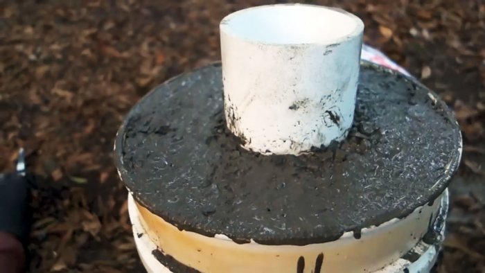 Ракетная печь из бетона своими руками