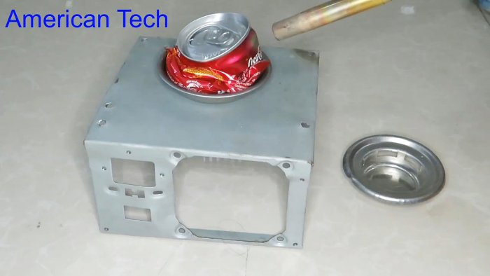 Переплавляем алюминиевые банки в слитки в домашних условиях