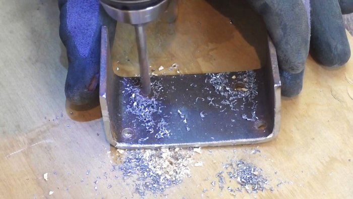 Стойка для болгарки из ручки от детского велосипеда