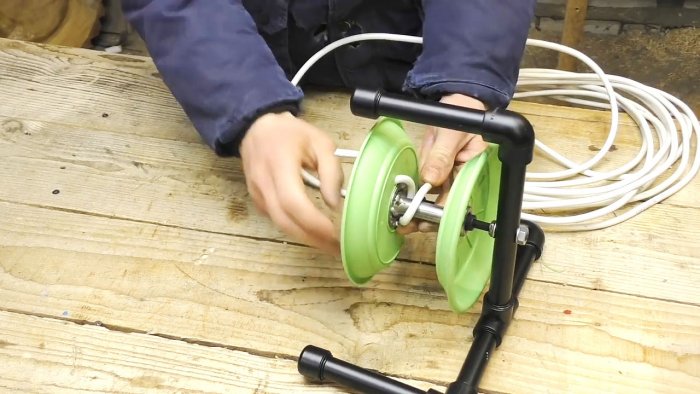 Катушка для удлинителя из велосипедной оси