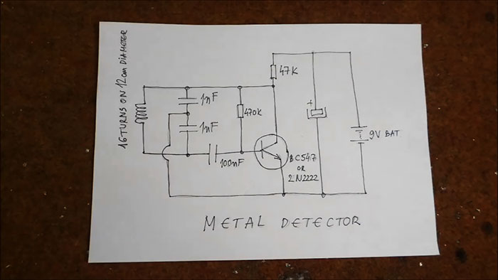 Самый простой металлоискатель на одном транзисторе и АМ приемнике с достойной чувствительностью