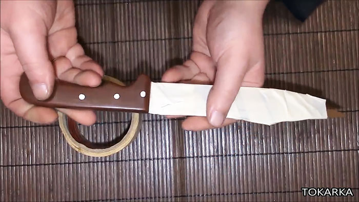 Как сделать прорезиненную рукоятку на ноже