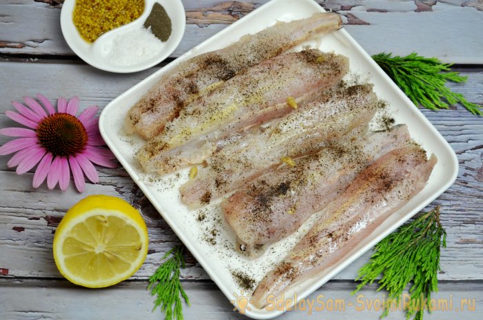 Жареный хек