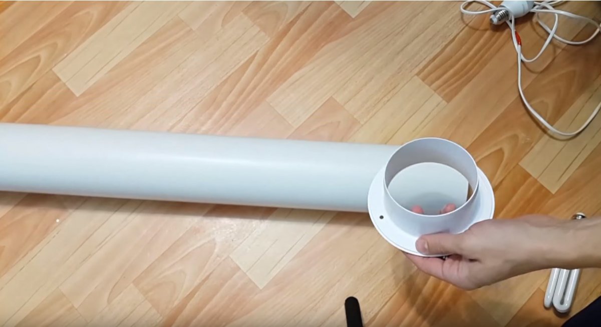 Как сделать простой светильник из ПВХ трубы