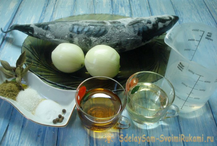 Закуска из замороженной скумбрии за 5 минут