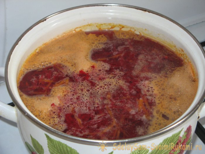 Быстрый легкий и вкусный борщ с грибами без зажарки