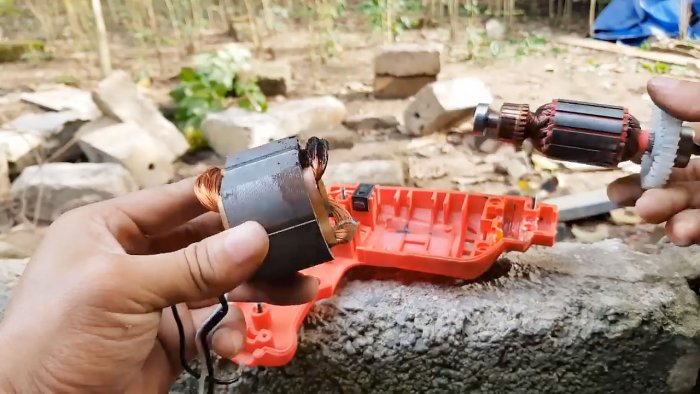 Как восстановить сгоревшую дрель переделав ее с 220 В на 12 В